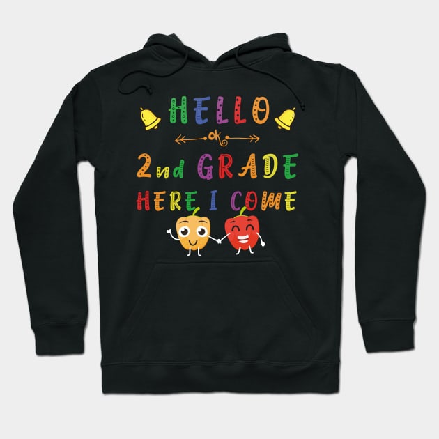 Hello Second Grade Here I Come Funny Back To School Hoodie by kaza191